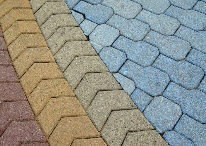Gladstone Concreters concrete tiles are used for a colourful walkway